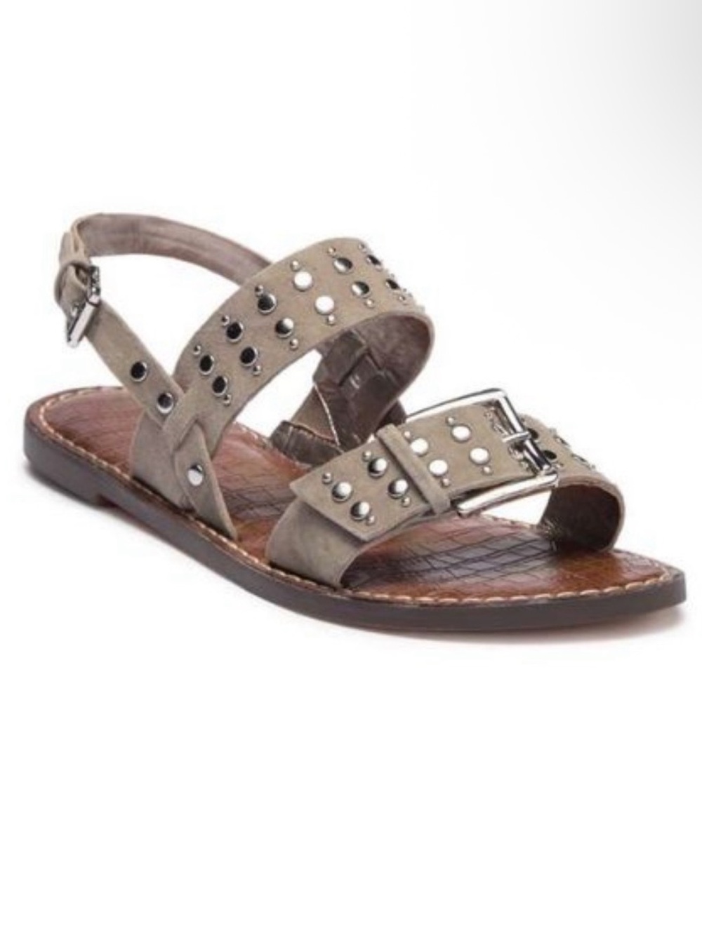 Sam Edelman Glade Gray Suede Studded Sandals Size 11 - no box